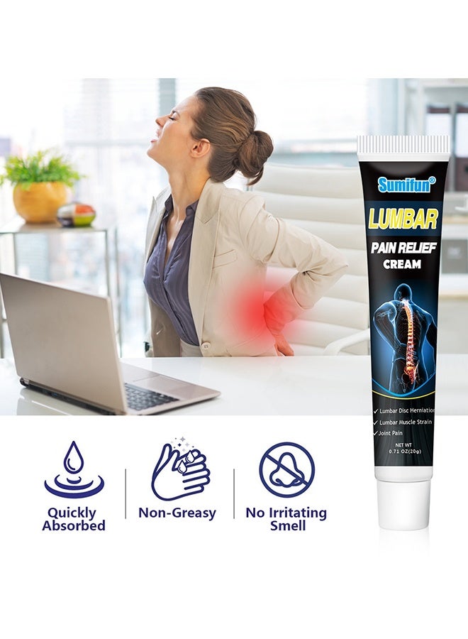 سوميفون كريم لتخفيف آلام أسفل الظهر، كريم معجزة لالتهاب المفاصل الروماتويدي، كريم آلام المفاصل يخفف التهاب الفقار العنقي، وخدر أسفل العمود الفقري، كريم موضعي لمفصل الركبة، مرهم للعناية بالعضلات والمفاصل الخارجية، 20 غ - Image 3